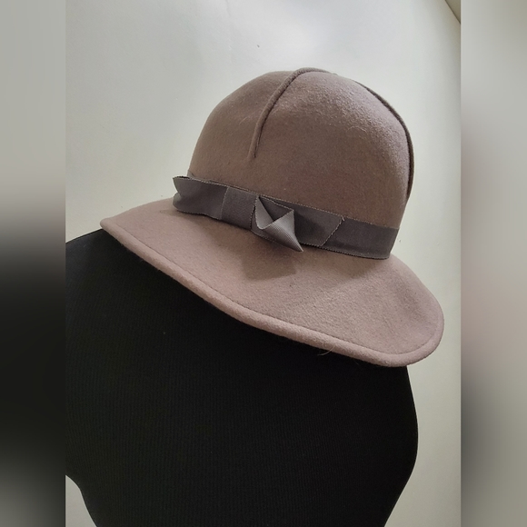 VINTAGE 100% WOOL HAT WITH WIDE BRIM - Picture 5 of 11